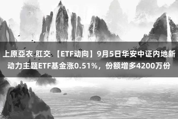 上原亞衣 肛交 【ETF动向】9月5日华安中证内地新动力主题ETF基金涨0.51%，份额增多4200万份