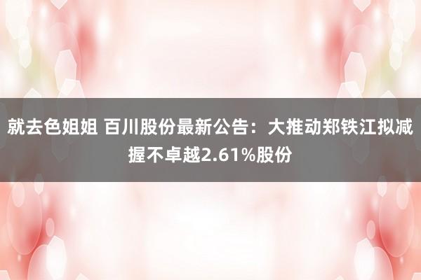 就去色姐姐 百川股份最新公告：大推动郑铁江拟减握不卓越2.61%股份