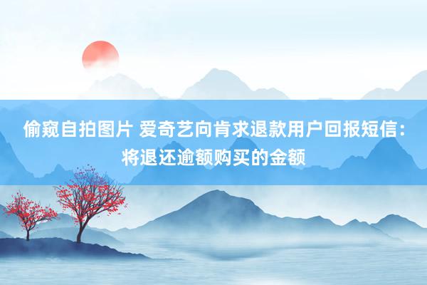 偷窥自拍图片 爱奇艺向肯求退款用户回报短信：将退还逾额购买的金额