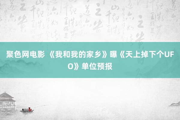 聚色网电影 《我和我的家乡》曝《天上掉下个UFO》单位预报